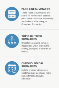 deposition summarization types